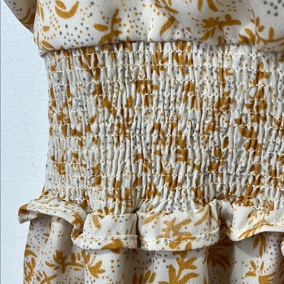 Smocked Mini Dress Women Small Dizty Flower Print Bishop & Young Girly Coquette - Picture 7 of 16